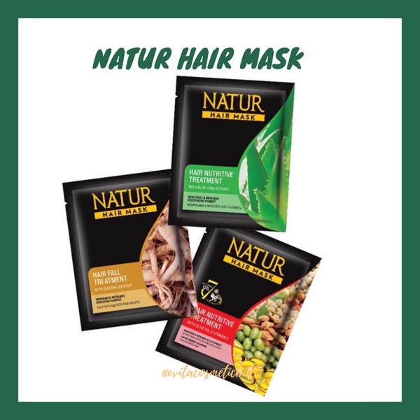 [MASKER RAMBUT] [22,5GR] [BPOM] Natur Hair Mask 22,5GR Sachet BPOM / Natur Masker Rambut_Cerianti