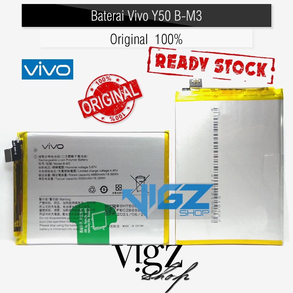 Battery Baterai Batre Vivo Y50 B-M3 Original 100%