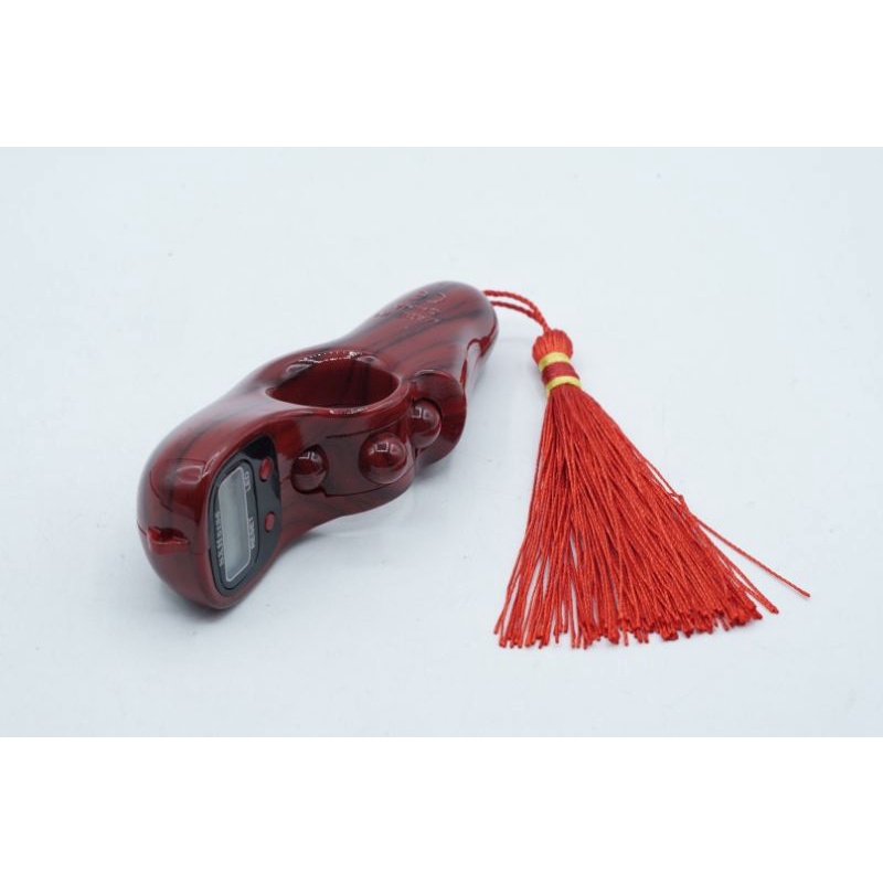 Tasbih Digital Ibadah Doa Zikir Muslim Lampu LED Premium - Merah Kayu Red Wood - SXH5136 - SKU 2.012
