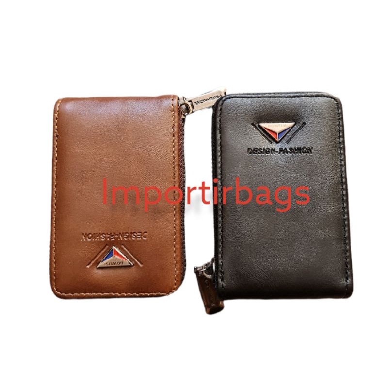 Dompet kartu pria wanita Dompet kartu kulit import