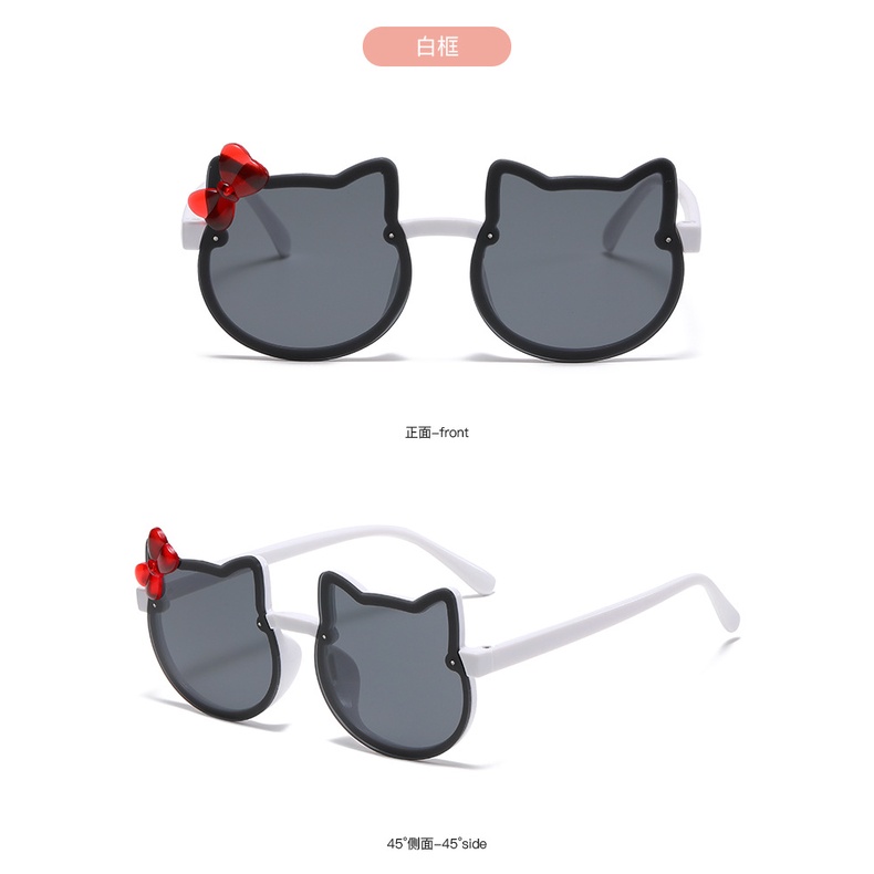 （YUZHU）COD Korea Fashion Style Permen Warna Hello Kitty Cat Kacamata Hitam Untuk Gadis/Anak Laki-laki Kacamata Kecil Untuk Anak-anak