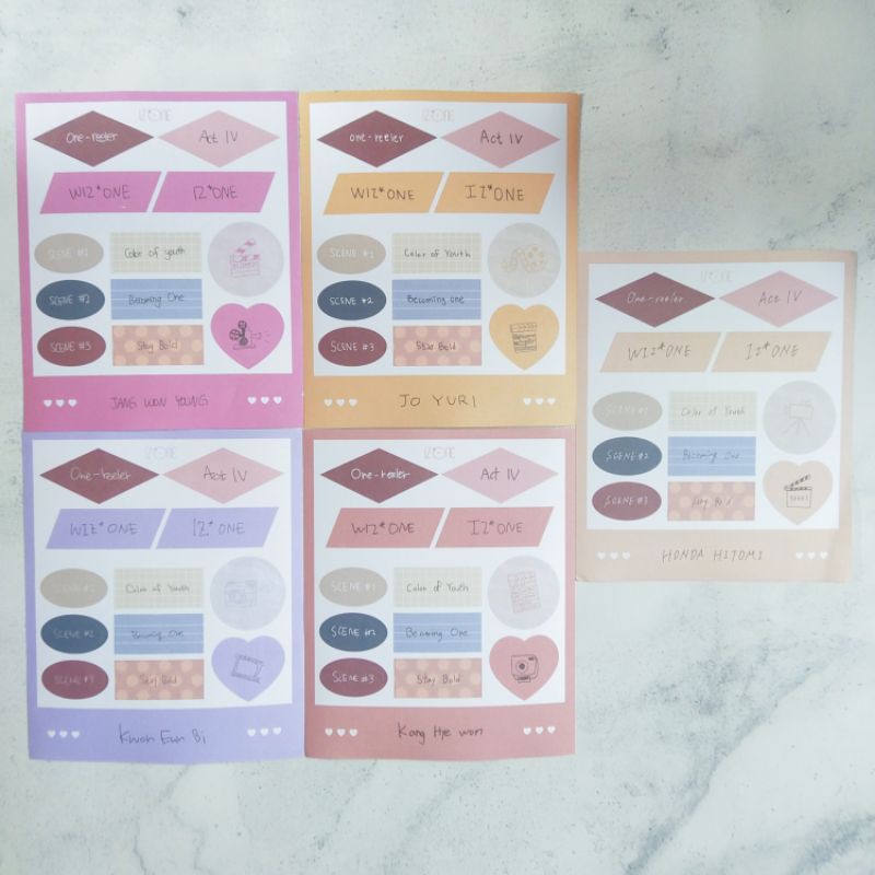 (READY) IZ*ONE IZONE - ONE-REELER ONE REELER ACT IV HAND LETTER STICKER