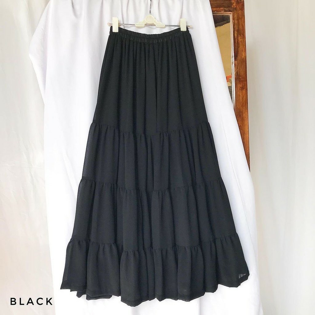 ROK CERUTI PREMIUM ORI / Rok Susun Maxi Skirt Rok Bangkok Skirt Rok Umpak Rok Ceruty Rok Panjang-5