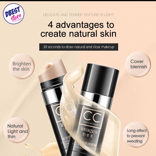 PROMO!! [ COD ] Images CC Concealer Stick Full Cover Makeup /Alas Bedak Tahan Air Keringat dan Tahan Lama