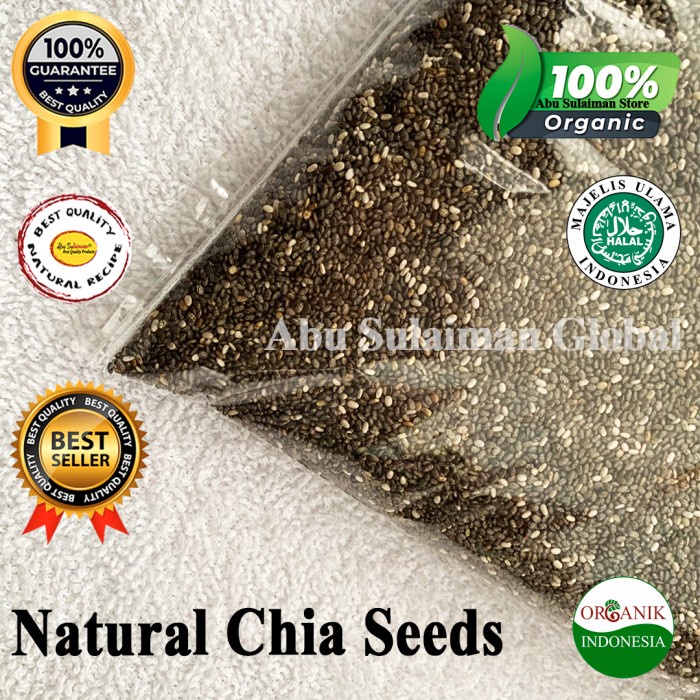 

Chia Seeds 100 gr / Organic Black Chia Seeds Premium 100 gr / Chia Seeds Abu Sulaiman / Black Chia Seeds 100 gram