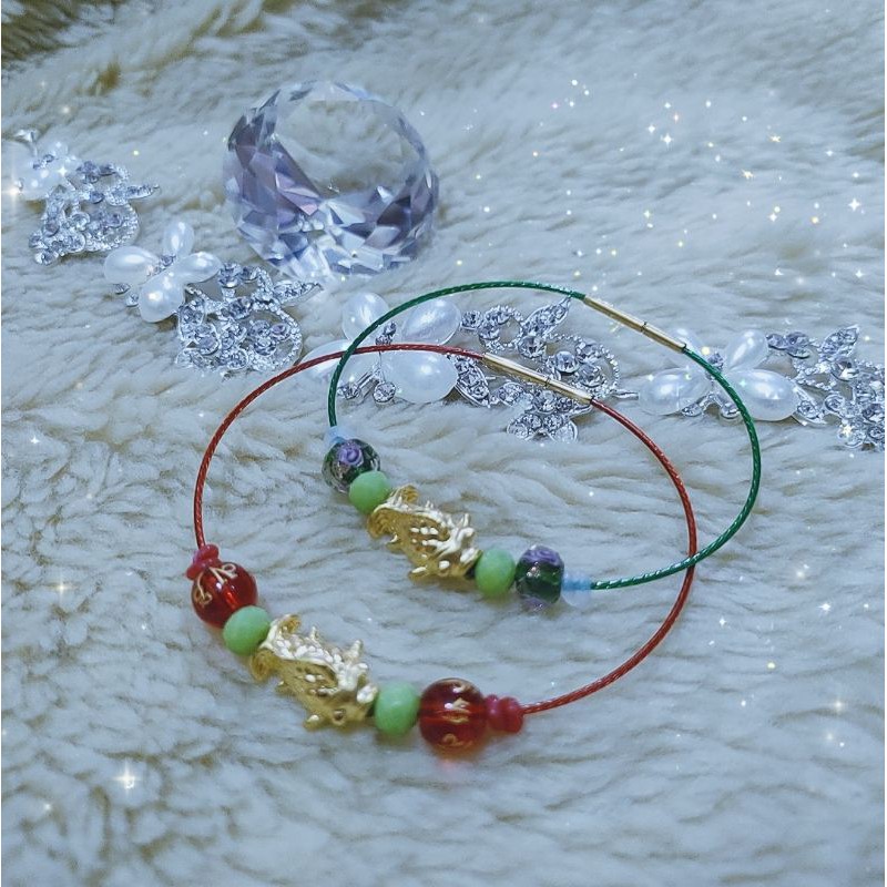 gelang pandoraa kawat lidi ikan koi rejeki charm HONGKONG HK 24K 999 original kado murah unik