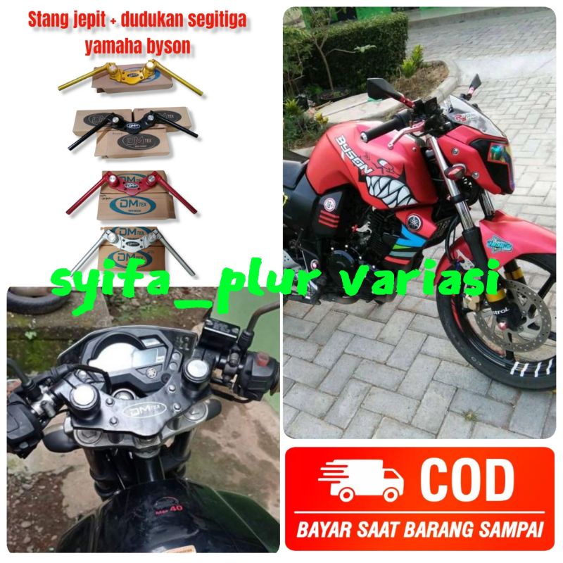 Stang jepit + dudukan segitiga yamaha byson