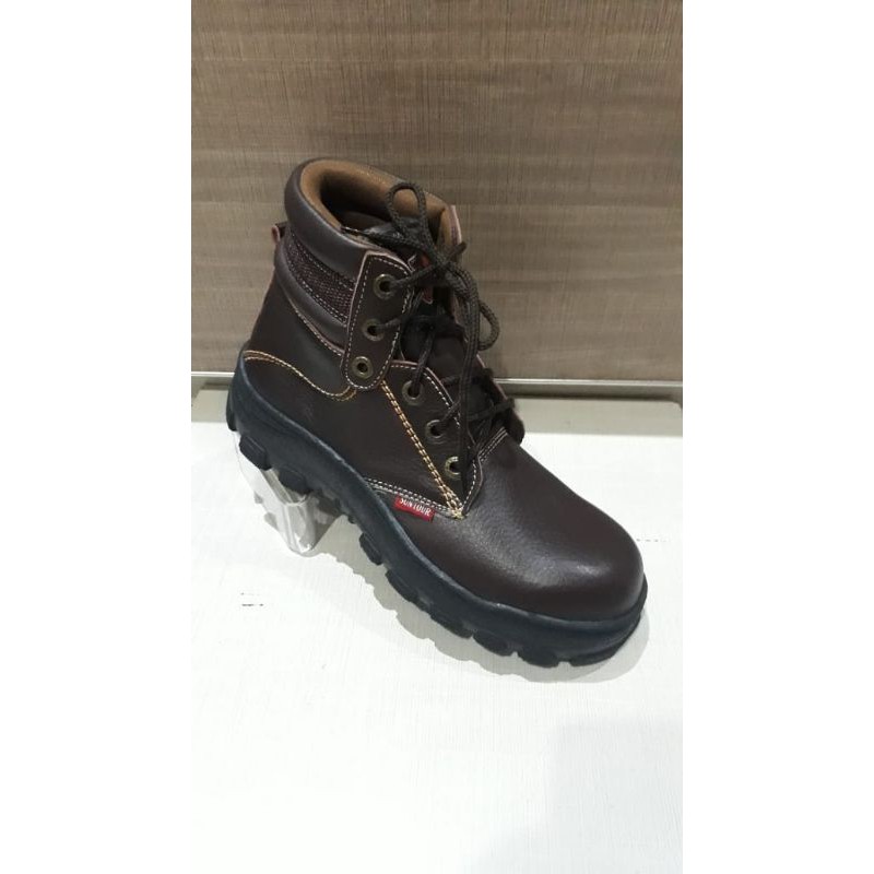 sepatu sefty kulit suntour hitam ma coklat
