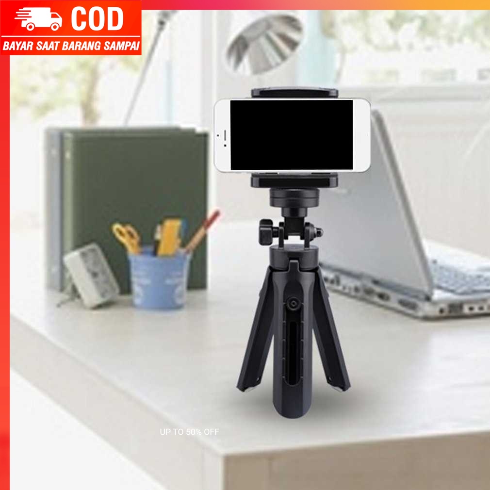 (100% BARANG ORI) ACEHE Tripod Mini Smartphone Holder Clamp Vlog Zoom Meeting - K-518