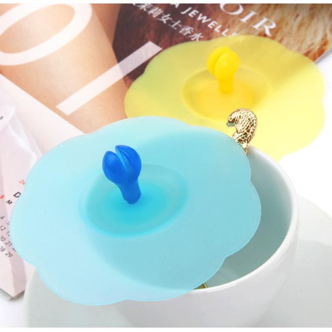 Tutup gelas silikon , tutup gelas teh sendok , penutup gelas cangkir