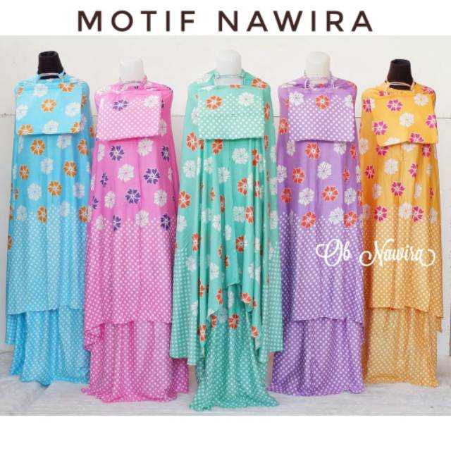 MUKENA BAHAN ADEM MOTIF BATIK SOLO SAHISTA + TAS / Alat Sholat Wanita Bahan Rayon Adem Bisa Pilih