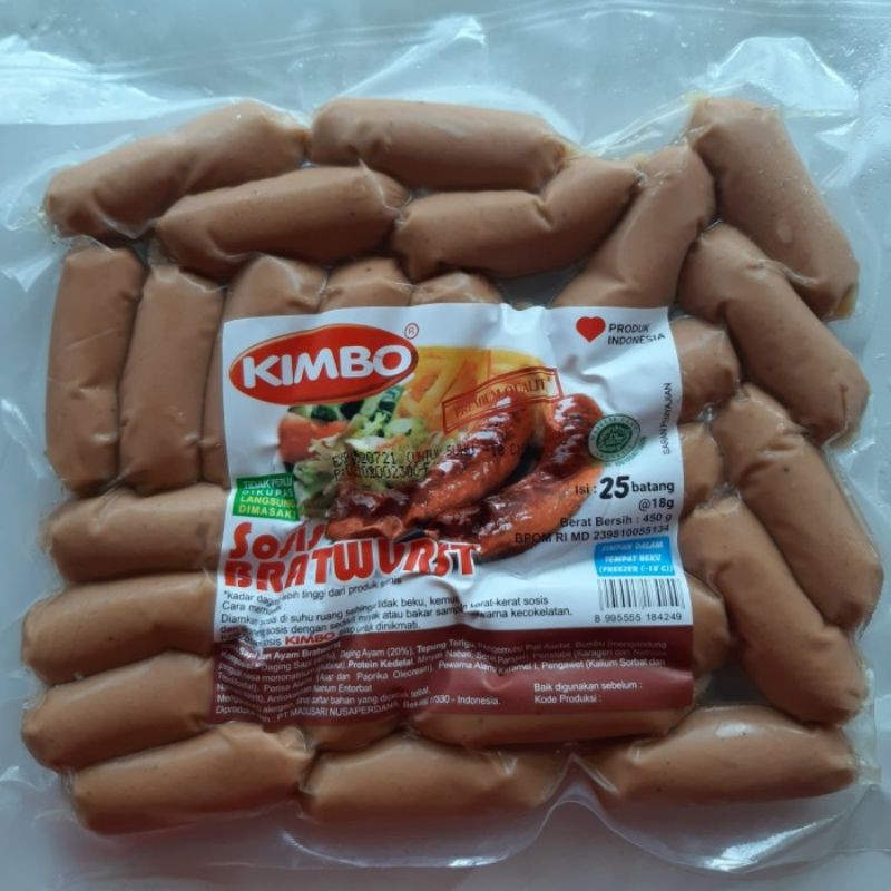 

Sosis Kimbo Bratwurst mini (cocktail) isi 25