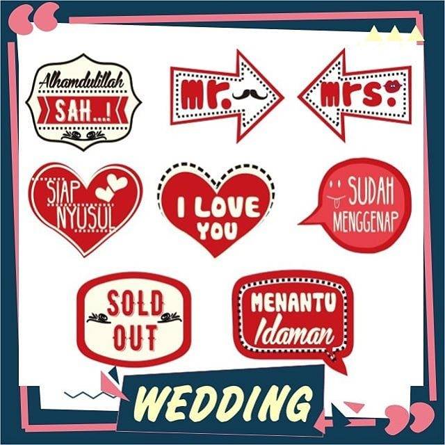 Photobooth Props Wedding | Photobooth Props Pernikahan | Perlengkapan Photobooth Pernikahan