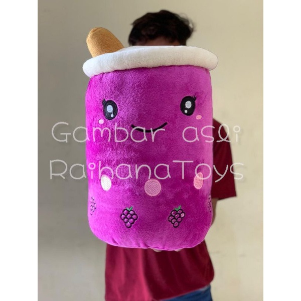 Boneka Boba milk tea brown sugar jumbo hadiah anak anak / boneka hadiah anak promo / boneka murah