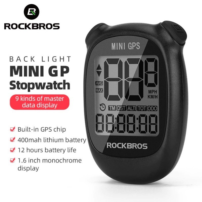 Rockbros 29210030001 Gps Speedometer Mini Sepeda