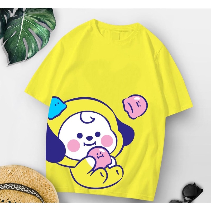 Baju kaos oversize xl tee tshirt cewe wanita dewasa remaja abg motif terbaru-Chimmy bts