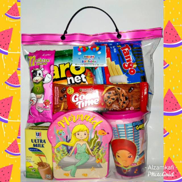 

Paket snack ulang tahun/paket Snack ultah/snack ulang tahun/bingkisan ulang tahun/goodie bag