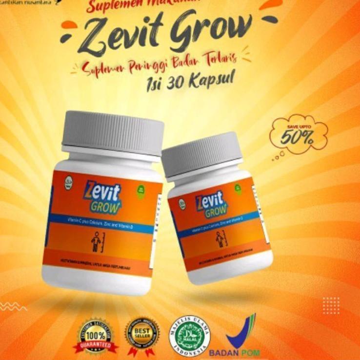 [PP7] [] ZEVIT GROW PENINGGI BADAN DEWASA/KAPSUL PENINGGI BADAN BS5N
