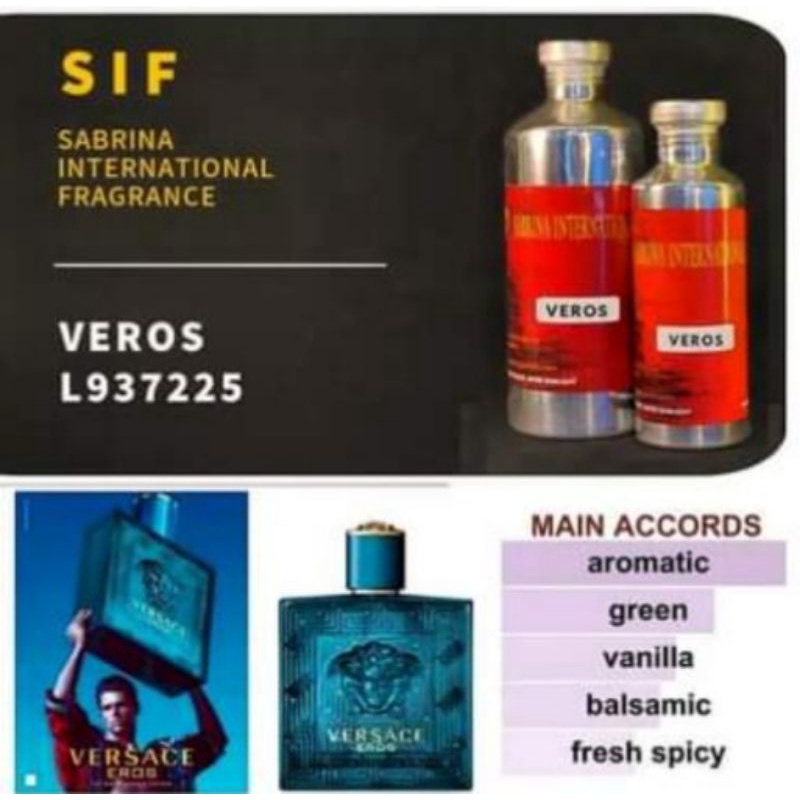 vercase eros by sif bibit parfume murni 100ml