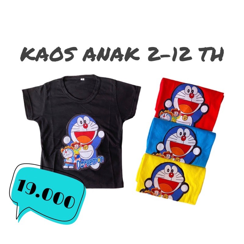 BAJU ANAK DISTRO DAN KARAKTER DORAEMOM / KAOS ANAK LAKI LAKI MURAH / BAJU ANAK COWOK / OBLONG ANAK