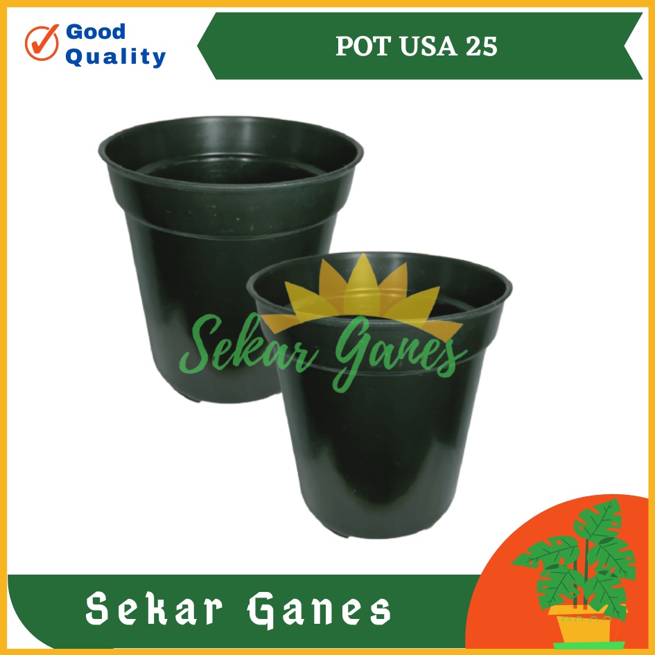 POT USA EIFFEL 25 HITAM - Pot bunga tinggi hitam bukan pot tawon pirus pot bukan pot busa lumut batu