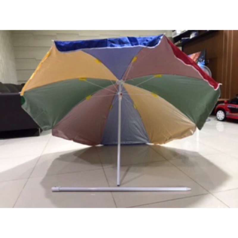 Payung tenda Pantai jualan 42 inch diameter 210 cm Anti UV Dalam lapis silver