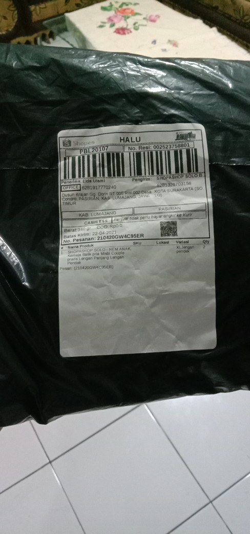 Shopashop Solo - Hem Anak, Kemeja Batik Pria Misbi Couple Prada Lengan Panjang Lengan Pendek