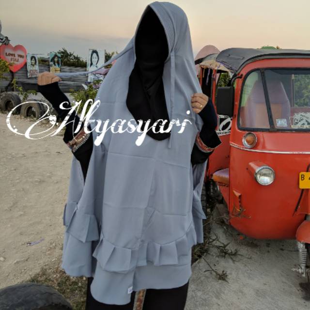 Khimar wolfis jumbo / jilbab wolfis jumbo / khimar ruqayyah