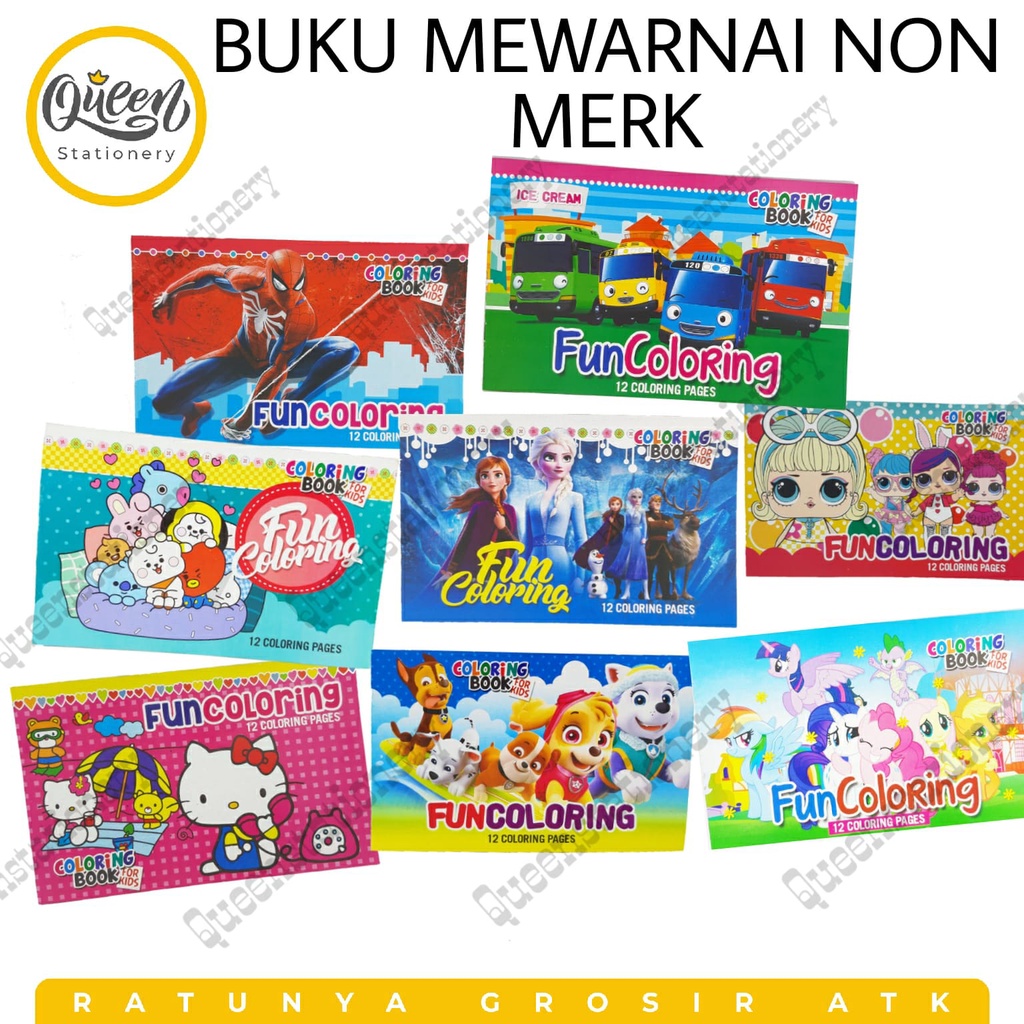 Jual BUKU MEWARNAI NON MERK / BUKU BELAJAR MEWARNAI / COLOURING BOOK