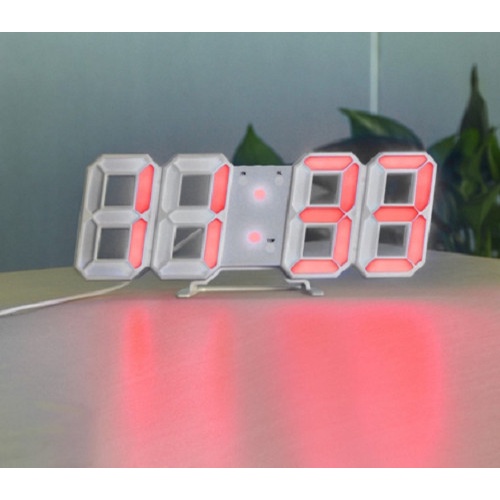 Jam Meja LED dan Jam Dinding Digital Led 3D Clock Meja Alarm Dinding Clock Aesthetic Korean Style Premium Modern Style Minimalist / Jam Meja Alarm Aesthetic / Hiasan Kamar Estetik