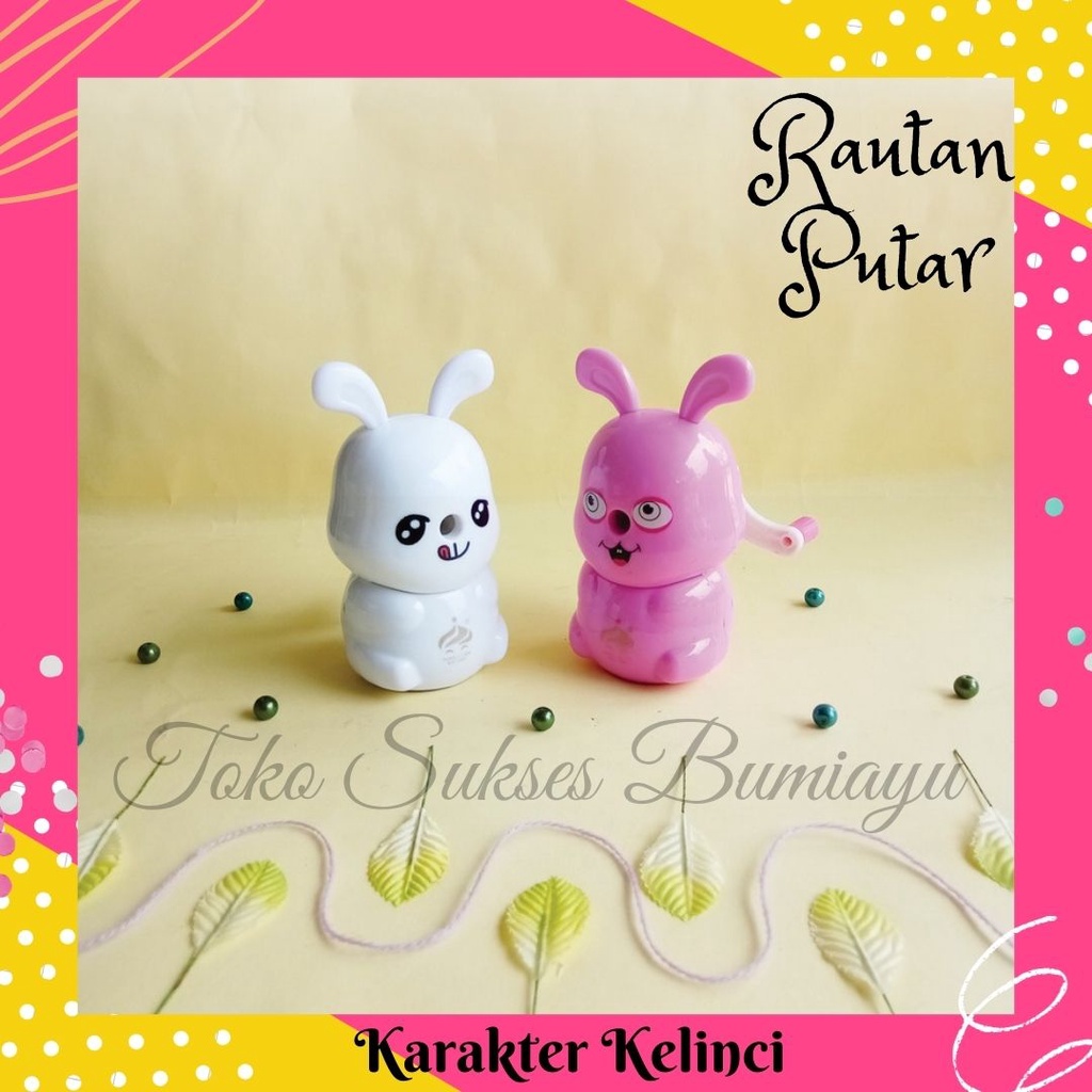 

RAUTAN PUTAR KELINCI LUCU / RAUTAN PENSIL PUTAR KARAKTER KELINCI LUCU