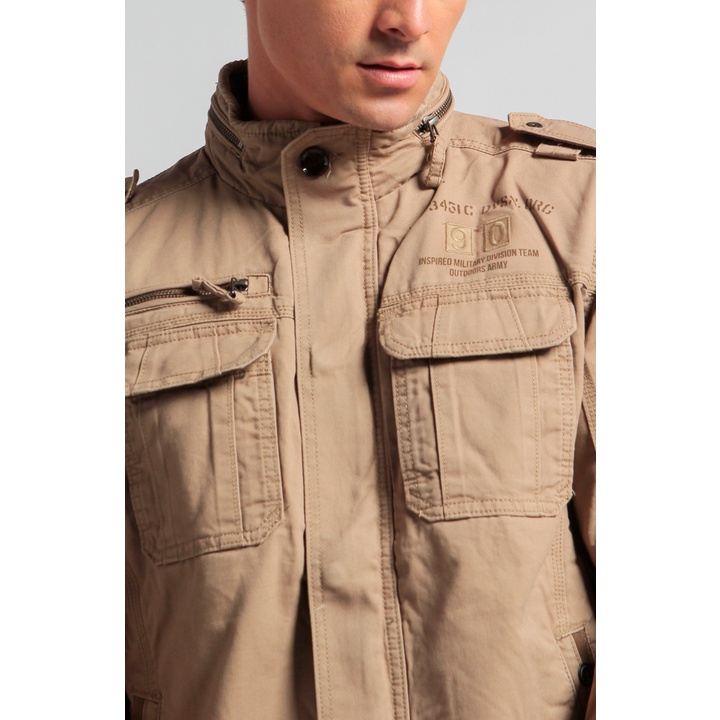 Jaket Cargo Pria Asli Brand MGee 3451C Macto 001 Khaky