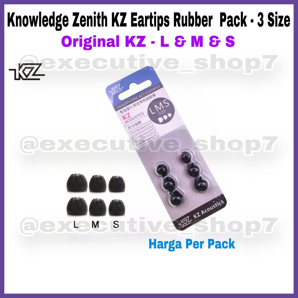 KZ Eartips Rubber Pack - 3 Size - Original