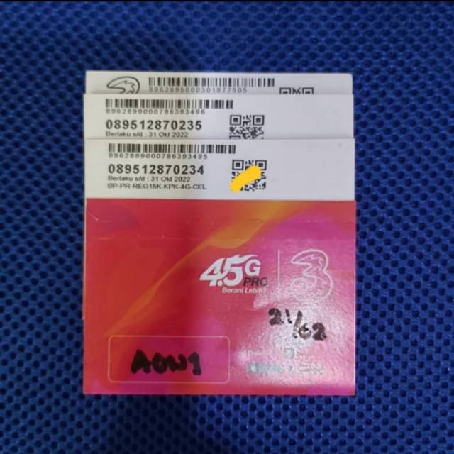 Kartu perdana Tri AON 1gb