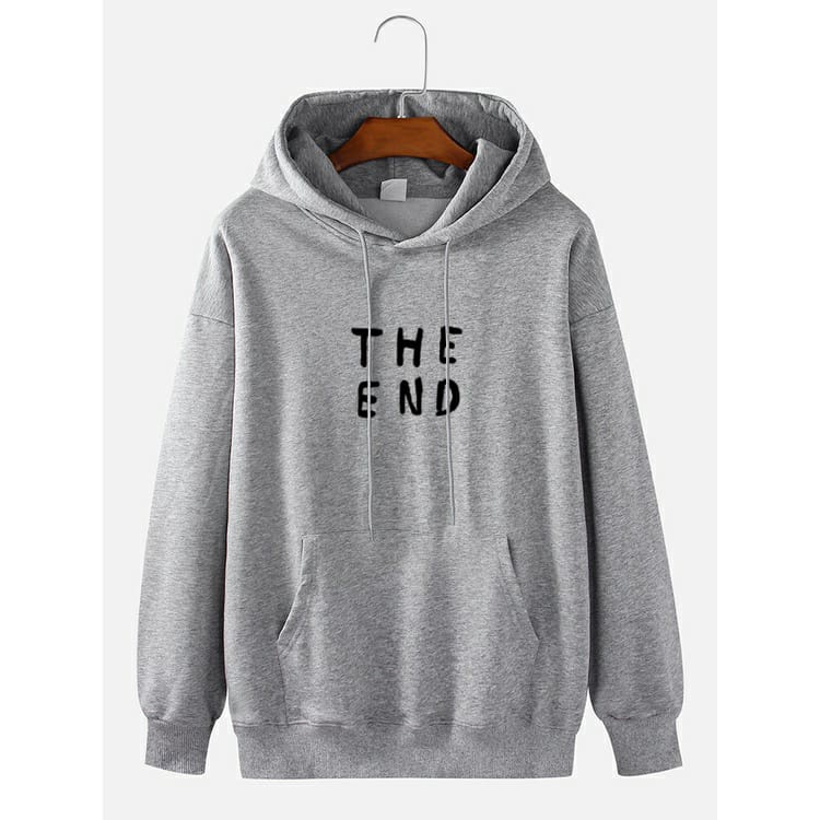 THE END HOODIE SWEATER JUMPER PULLOVER VINTAGE STYLE SWEATER HOODIE WANITA FLEECE