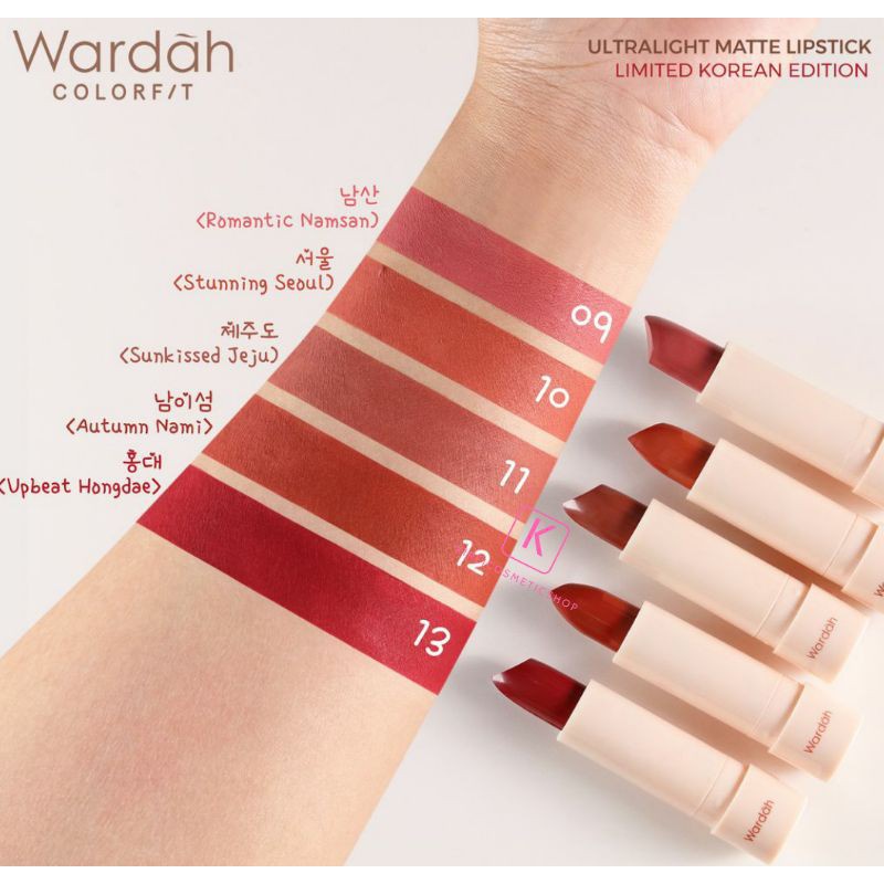 Wardah Colorfit Ultralight Matte Lipstick Korea Edition terlaris