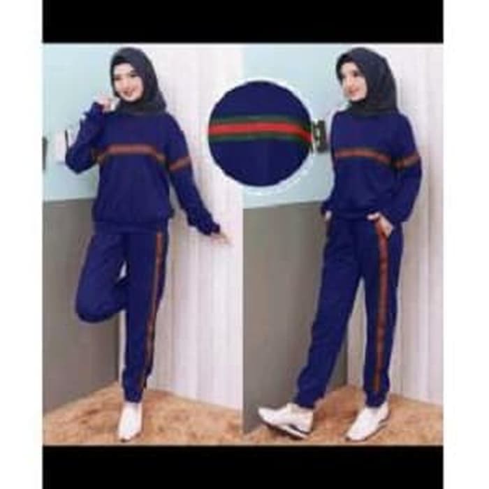 SETELAN BERRY JOGGER PITA BAJU STELAN WANITA DEWASA MODIS KEKINIAN
