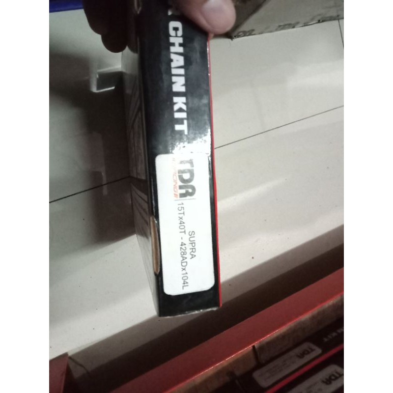 GEAR GIR SET MURAH TDR SUPRA SUPRA X SUPRA FIT GRAND 428 15/40 - 104L RANTAI BLACK