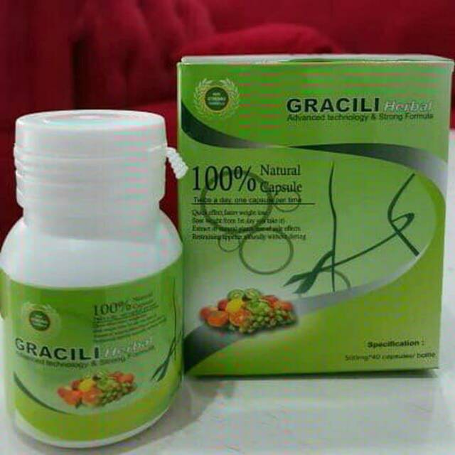 Gracili Herbal Obat Diet Pelangsing Badan Cepat Asli BPOM