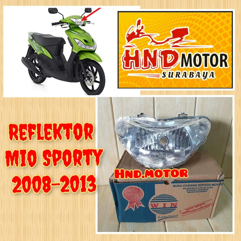 Reflektor Motor Mio Sporty 2008 2009 2010 2011 2012 2013 | Lampu Depan Mio 08 | Lampu Reflektor Yama