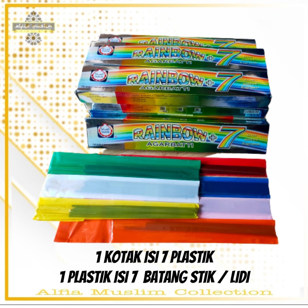 Buhur Rainbow Bukhur Dupa 1 Plastik Isi 6 Batang Stik/lidi