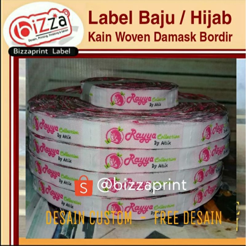 

LABEL MERK UNTUK DIJAHIT DI PAKAIAN - KAIN WOVEN BORDIR