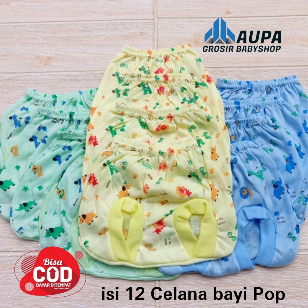 celana bayi pop sablon isi 12 celana