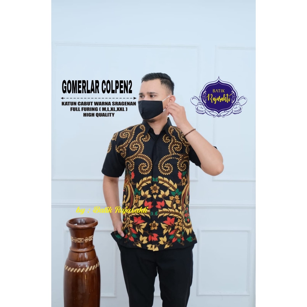 GOMELAR COLET 2 RAJASAKTI BATIKSOLOAMANAH KEMEJA BAJU BATIK PRIA SOLO LENGAN PENDEK PANJANG LAPIS FURING ATASAN BATIK PREMIUM MODERN KATUN HALUS SULAIMAN  ADINATA COLET CAHAYA  SULTAN SOGAN MANUK TARUNG 2 MANUK TARUNG PEN MATAHARI BERSINAR SEPENGGAL