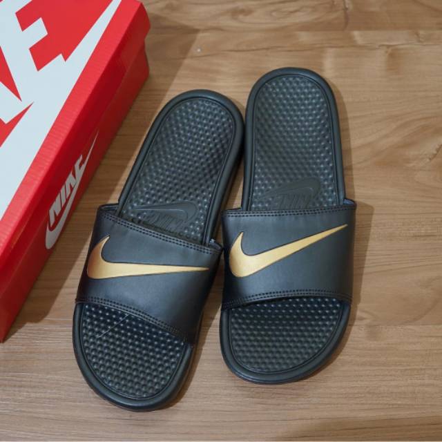 nike slides purple and gold