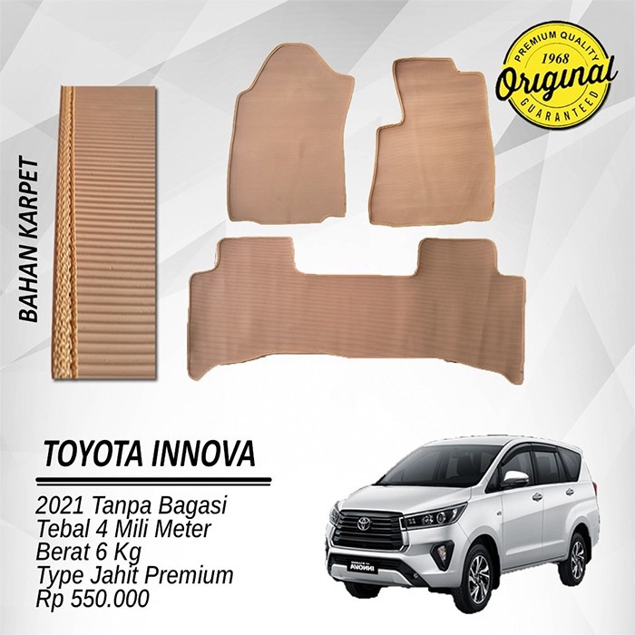 Jual Karpet Karet Mobil Toyota Innova Coklat Tipe Jahit Tanpa Bagasi Shopee Indonesia