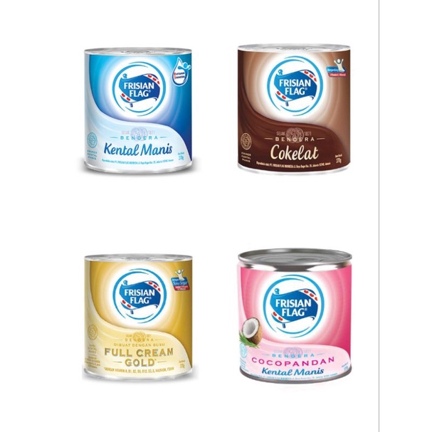 FRISIAN FLAG KENTAL MANIS PUTIH / COKELAT / COCOPANDAN / GOLD 370 G
