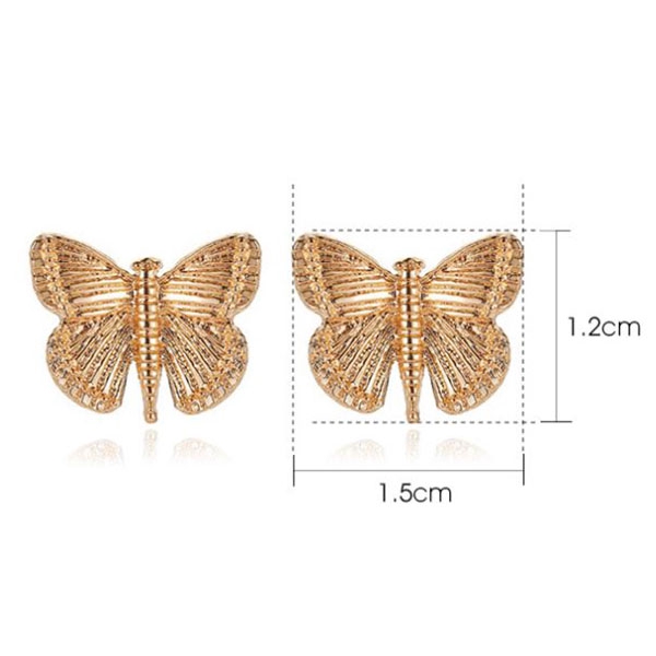 anting kupu-kupu retro simple butterfly earrings (2J3) jan232