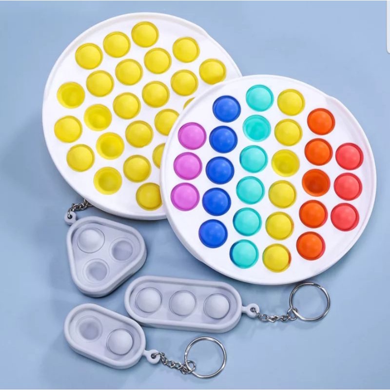 SIMPLE DIMPLE POP IT NEW GLOW IN THE DARK TERBARU / MAINAN ANAK MURAH / POP IT SILIKON PEREDA STRESS-6