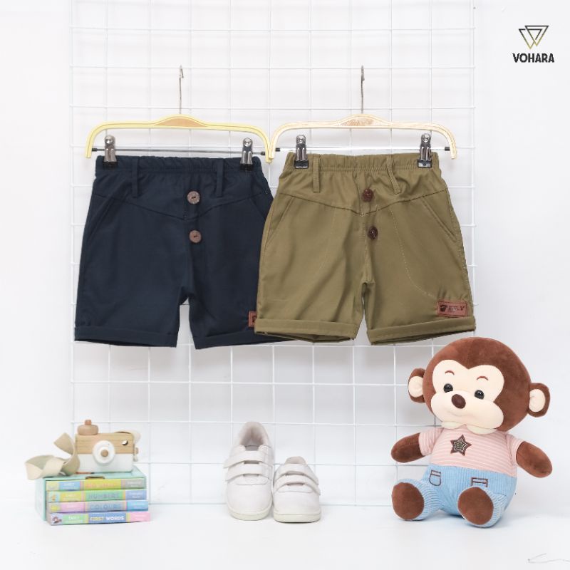 1-8 tahun LUI PANTS Celana Pendek Anak Kancing Celana Anak BASIC Celana Anak Unisex